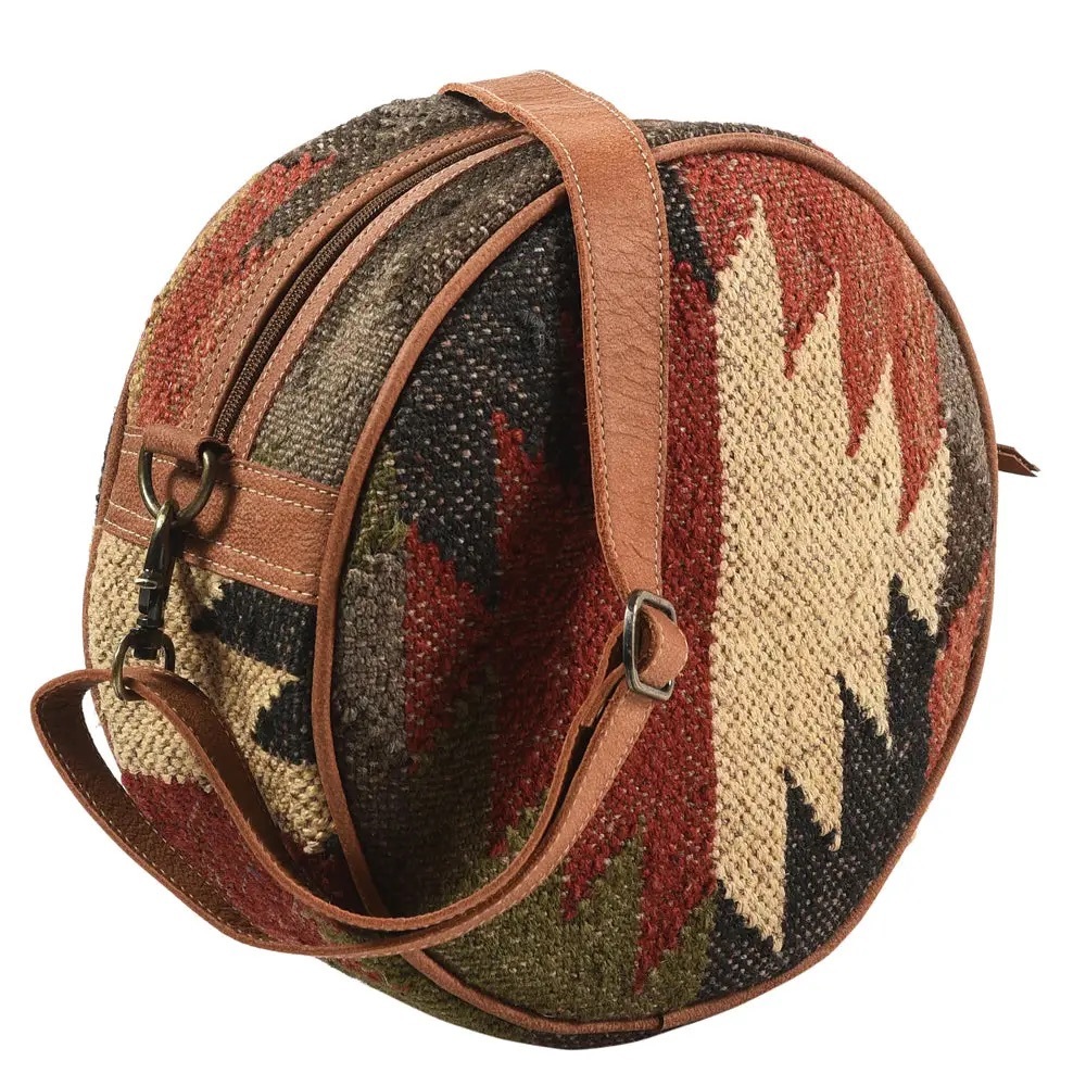 CANTEEN Leather Upcycled Canvas Ladies Bag
